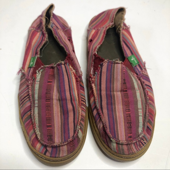 Sanuk Shoes - Sanuk Cabrio Poncho Magenta Sidewalk Surfer Shoe Sz 7
